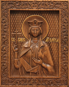 Икона резная Елена
