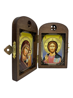 Складень ДЕРЕВЯННЫЙ 7x10 деревянный АРКА с резными углами №2