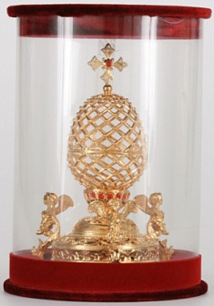 Яйцо пасхальное сувенирное литое золочение