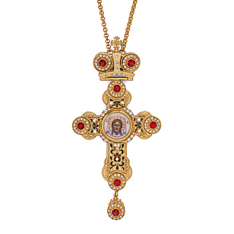 Крест наперсный №30 / 1 эмаль / золочение