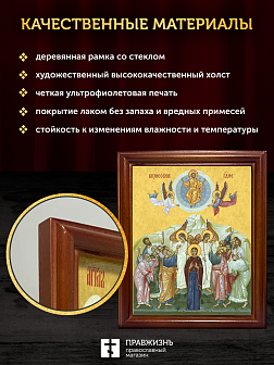 Икона Вознесение Господне, деревянная рамка со стеклом 15х18х2 см 1206 Икона Вознесение Господне, деревянная рамка со стеклом 15х18х2 см 1206