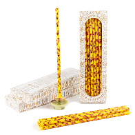 Свечи праздничные №20/40 (уп 25шт), ЖЕЛТЫЕ (Рубиновая лоза)