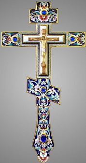 Крест напрестольный филигрань,эмаль,финифть /золочение/