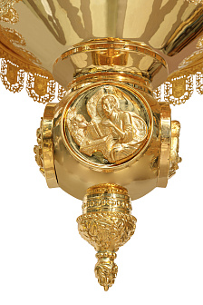 Паникадило 4 яруса 48 свечей с цепями золочение Паникадило 4 яруса 48 свечей с цепями золочение