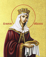 Икона "Елена", св. равноап. царица, с золочением поталью, 10019-УЛ