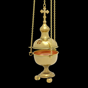 Кадило круглое большое латунь