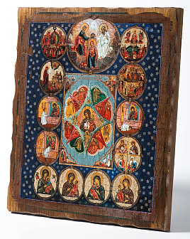 Икона на дереве 30х40 печать на плоттере Неопалимая Купина