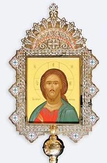 Крест-икона № 21а выпиловка гравировка фото на пластике золочение камни