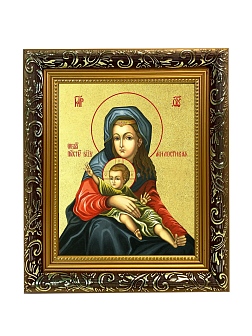 Икона Божией Матери "Милостивая" с золочением поталью, 03М1-УЛ