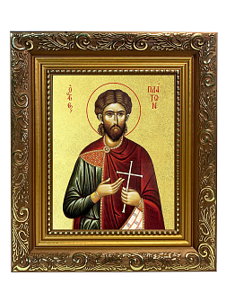 Икона "Платон Анкирский", св. мч., с золочением поталью, 09П4-УЛ Икона "Платон Анкирский", св. мч., с золочением поталью, 09П4-УЛ