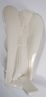 Подсвечник Ангел скорбящий (с сосудом) средний. керамика, белая глазурь