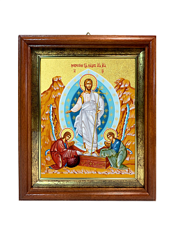 Икона "Воскресения Христова" с золочением поталью, 05В5-УЛ