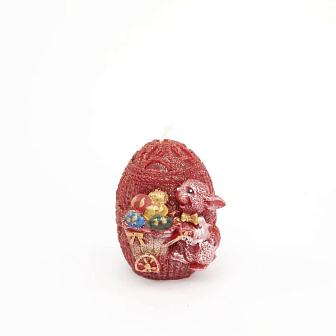 Свеча формовая Пасхальный Зайка, КРАСНАЯ