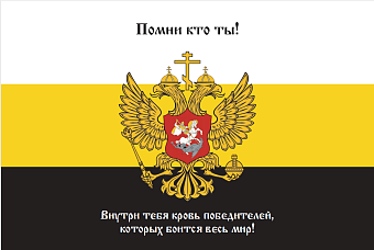 Флаг 169 Имперский Герб Помни кто ты 90х135 материал шелк для помещений Флаг 169 Имперский Герб Помни кто ты 90х135 материал шелк для помещений