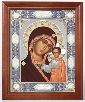 Икона ''Богородица Казанская'', дерево, тиснение