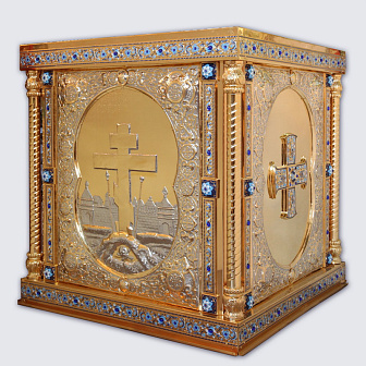 Облачение на жертвенник 0.8*0.8 Псково-Печерский №2 золочение эмаль