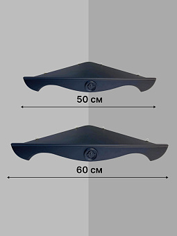 Набор полки угловые для икон Херувим цвет темно-серый 2 шт 50 и 60 см