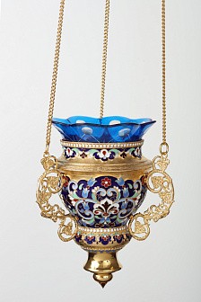 Лампада филигранная №33 эмаль / золочение