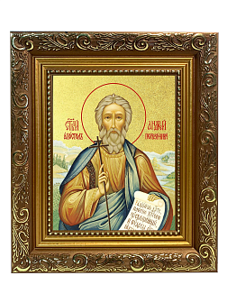 Икона "Андрей Первозванный", св. апостол, с золочением поталью, 09А5-УЛ
