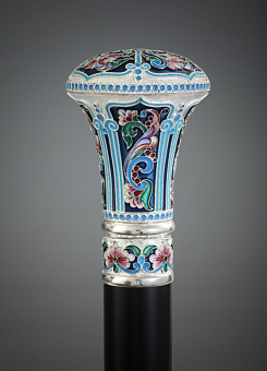 Посох №5 неразборный серебро филигрань, эмаль, роспись (УИН)