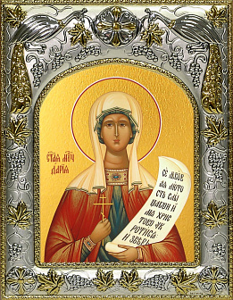 Икона складень Дарья Римская мученица и Ангел Хранитель 063 Икона складень Дарья Римская мученица и Ангел Хранитель 063