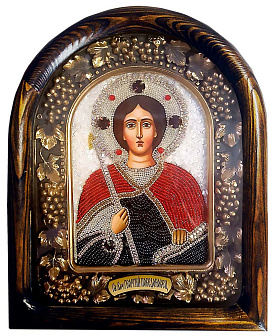 Икона Св вмч Георгий Победоносец, прямая рамка
