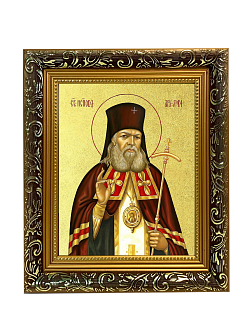 Икона "Лука Войно-Ясенецкий", свт. Симферопольский и Крымский, с золочением поталью, 09061-УЛ Икона "Лука Войно-Ясенецкий", свт. Симферопольский и Крымский, с золочением поталью, 09061-УЛ
