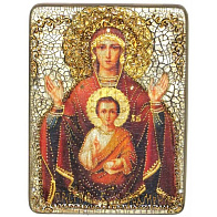 Икона ручной работы ''Богородица Знамение''