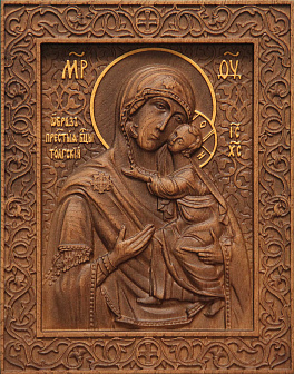 Икона резная Толгская Икона резная Толгская