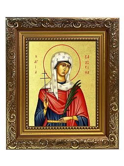 Икона "Валентина Кесарийская", св. блгв. кнг., с золочением поталью, 10007-УЛ