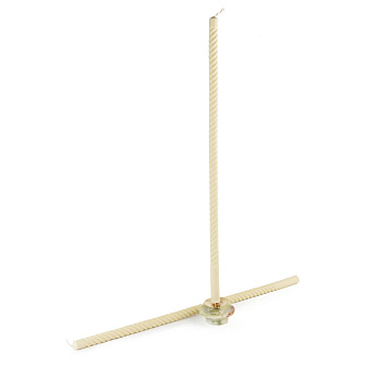 Свеча формовая Витая (40см, 7ч), БЕЛАЯ