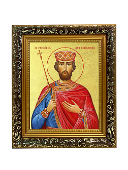 Икона "Константин", св. равноап. Царь, с золочением поталью, 09К1-УЛ Икона "Константин", св. равноап. Царь, с золочением поталью, 09К1-УЛ