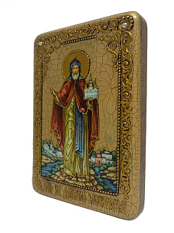 Настольная икона ''Cвятой благоверный князь Даниил Московский'' на мореном дубе RTI-xx88.m_RAZD