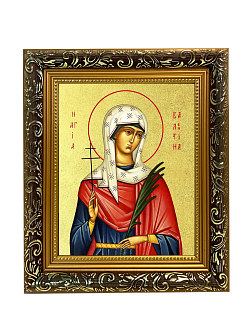 Икона "Валентина Кесарийская", св. блгв. кнг., с золочением поталью, 10007-УЛ