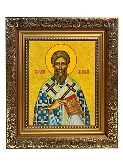 Икона Лев Катанский Преподобный на холсте 179