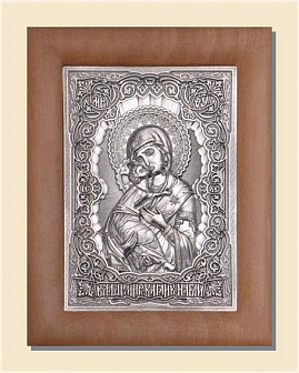 Икона Божия Матерь Владимирская серебро