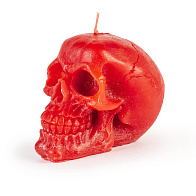 Свеча формовая Череп (большой), КРАСНАЯ