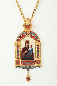 Панагия №13 эмаль / золочение, серебрение