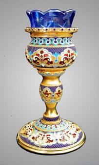 Лампада напрестольная большая серебро / золочение / (УИН)