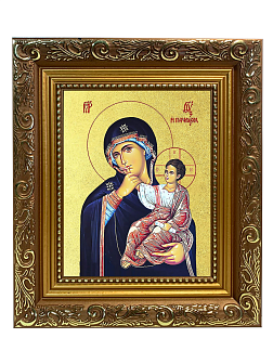 Икона Божией Матери "Отрада и утешение" с золочением поталью, 03О4-УЛ