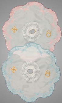 Прихватки для венчальных свечей с вышивкой