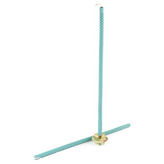 Свеча формовая Витая (40см, 7ч), ГОЛУБАЯ