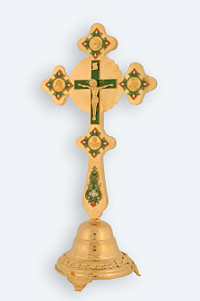 Крест напрестольный фигурный на подставке