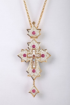 Наперсный православный крест с позолотой