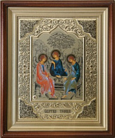 Икона в киоте 24х30 сложный, конгрев, БЗГ Троица (Рублевская)