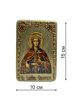 Икона ''Великомученица Екатерина'' ручной работы в футляре