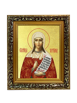 Икона "Татьяна", св. мц., с золочением поталью, 10054-УЛ