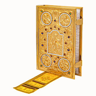 Евангелие 470*330 напрестольное №8 крышки золочение камни