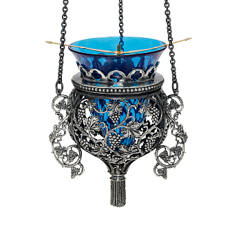 Лампада подвесная №87 серебрение чернение