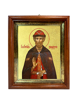 Икона "Дмитрий Донской", св. блгв. кн. Московский, с золочением поталью, 09037-УЛ Икона "Дмитрий Донской", св. блгв. кн. Московский, с золочением поталью, 09037-УЛ